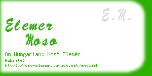 elemer moso business card