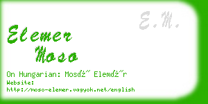 elemer moso business card